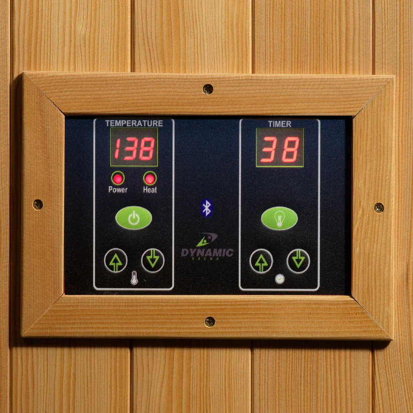 20202021DynamicControlPanel08-18-2020LTHZ Dynamic Gracia 1 Person Full Spectrum Near Zero EMF IR Sauna DYN-6119-03 FS