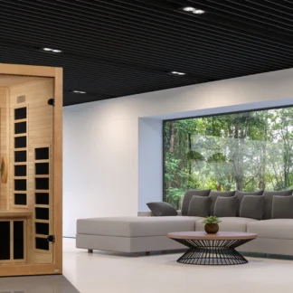 DYN-6119-01inbackground Dynamic Gracia 1 Person Full Spectrum Near Zero EMF IR Sauna DYN-6119-03 FS