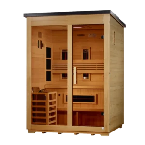 Golden Designs "Carinthia" 3 Person Hybrid Flat Roof Outdoor Sauna GDI-8023-01