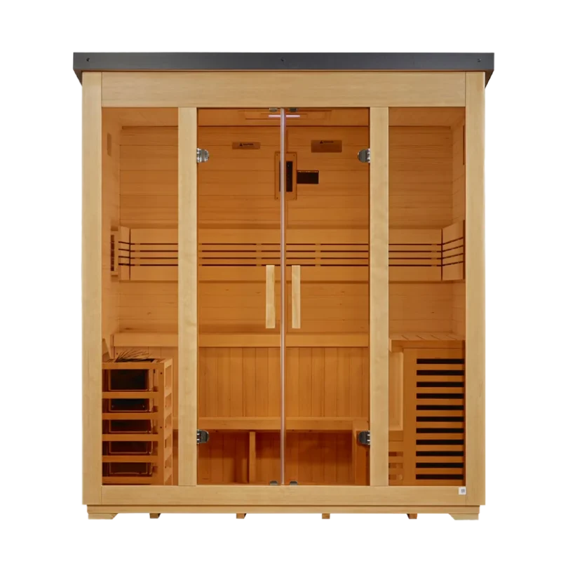 Golden Designs "Vorarlberg" 5 Person Traditional Flat Roof Outdoor Sauna GDI-8005-01
