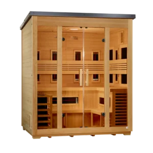 Golden Designs "Gargellen" 5 Person Hybrid Flat Roof Outdoor Sauna GDI-8025-01