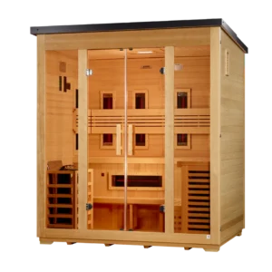 Golden Designs "Gargellen" 5 Person Hybrid Flat Roof Outdoor Sauna GDI-8025-01